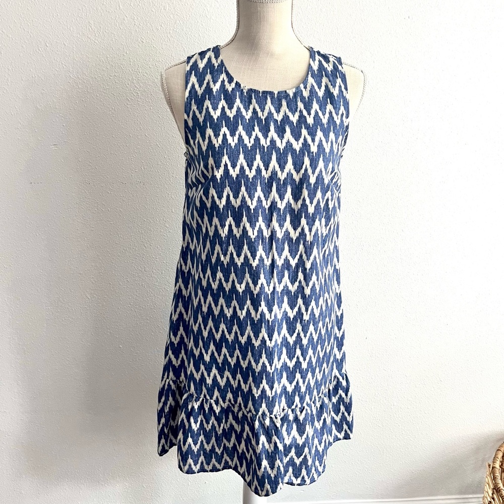 J. Crew Abstract Chevron Dress